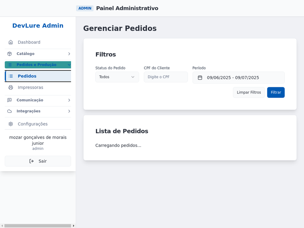 Lista de Pedidos